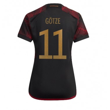 Njemačka Mario Gotze #11 Koszulka Wyjazdowa damskie MŚ 2022 Krótki Rękaw
