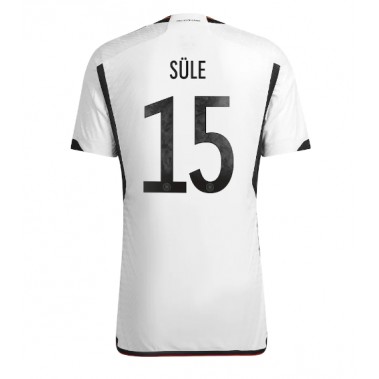 Njemačka Niklas Sule #15 Koszulka Podstawowa MŚ 2022 Krótki Rękaw