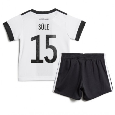 Njemačka Niklas Sule #15 Koszulka Podstawowa dzieci MŚ 2022 Krótki Rękaw (+ krótkie spodenki)