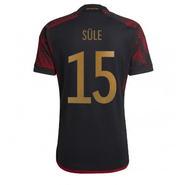 Njemačka Niklas Sule #15 Koszulka Wyjazdowa MŚ 2022 Krótki Rękaw