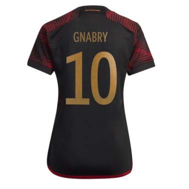 Njemačka Serge Gnabry #10 Koszulka Wyjazdowa damskie MŚ 2022 Krótki Rękaw