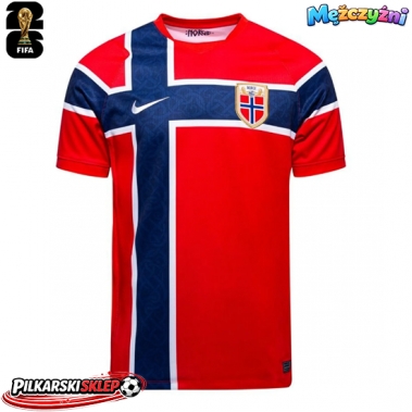 Norwegia Koszulka Podstawowa MŚ 2026 Krótki Rękaw