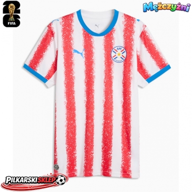 Paragwaj Koszulka Podstawowa MŚ 2026 Krótki Rękaw