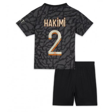 Paris Saint-Germain Achraf Hakimi #2 Koszulka Trzecia dzieci 2023-24 Krótki Rękaw (+ krótkie spodenki)