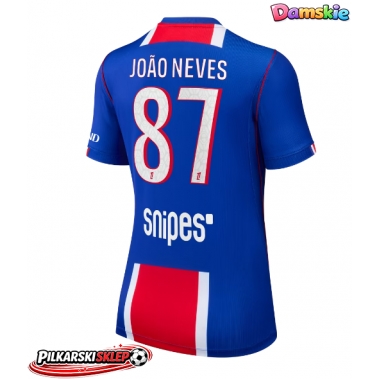 Paris Saint-Germain Joao Neves #87 Koszulka Podstawowa damskie 2026-27 Krótki Rękaw