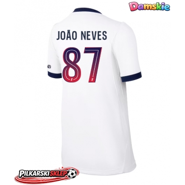 Paris Saint-Germain Joao Neves #87 Koszulka Wyjazdowa damskie 2026-27 Krótki Rękaw