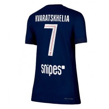 Paris Saint-Germain Khvicha Kvaratskhelia #7 Koszulka Podstawowa damskie 2025-26 Krótki Rękaw Paris Saint-Germain Khvicha Kvaratskhelia #7 Koszulka Podstawowa damskie 2025-26 Krótki Rękaw