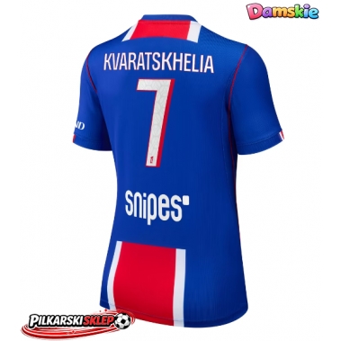 Paris Saint-Germain Khvicha Kvaratskhelia #7 Koszulka Podstawowa damskie 2026-27 Krótki Rękaw