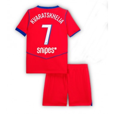 Paris Saint-Germain Khvicha Kvaratskhelia #7 Koszulka Trzecia dzieci 2025-26 Krótki Rękaw (+ krótkie spodenki) Paris Saint-Germain Khvicha Kvaratskhelia #7 Koszulka Trzecia dzieci 2025-26 Krótki Rękaw (+ krótkie spodenki)