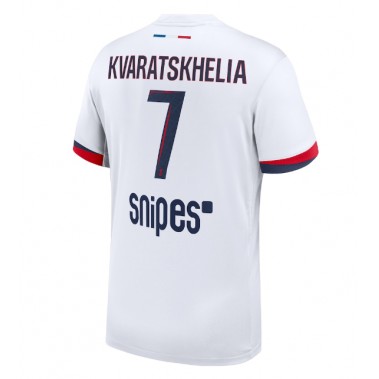 Paris Saint-Germain Khvicha Kvaratskhelia #7 Koszulka Wyjazdowa 2025-26 Krótki Rękaw Paris Saint-Germain Khvicha Kvaratskhelia #7 Koszulka Wyjazdowa 2025-26 Krótki Rękaw