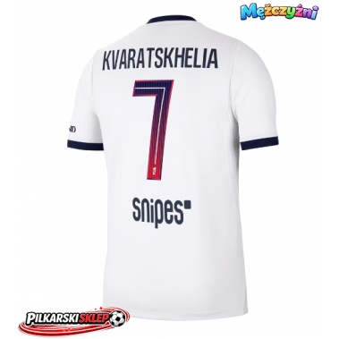 Paris Saint-Germain Khvicha Kvaratskhelia #7 Koszulka Wyjazdowa 2026-27 Krótki Rękaw