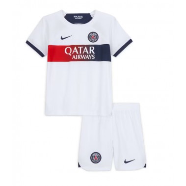 Paris Saint-Germain Koszulka Wyjazdowa dzieci 2023-24 Krótki Rękaw (+ krótkie spodenki)