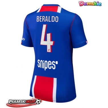 Paris Saint-Germain Lucas Beraldo #4 Koszulka Podstawowa damskie 2026-27 Krótki Rękaw