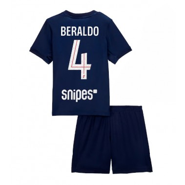 Paris Saint-Germain Lucas Beraldo #4 Koszulka Podstawowa dzieci 2025-26 Krótki Rękaw (+ krótkie spodenki) Paris Saint-Germain Lucas Beraldo #4 Koszulka Podstawowa dzieci 2025-26 Krótki Rękaw (+ krótkie spodenki)