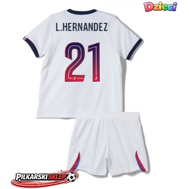 Paris Saint-Germain Lucas Hernandez #21 Koszulka Wyjazdowa dzieci 2026-27 Krótki Rękaw (+ krótkie spodenki)