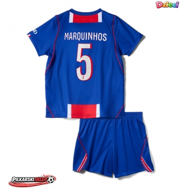 Paris Saint-Germain Marquinhos #5 Koszulka Podstawowa dzieci 2026-27 Krótki Rękaw (+ krótkie spodenki)