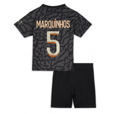 Paris Saint-Germain Marquinhos #5 Koszulka Trzecia dzieci 2023-24 Krótki Rękaw (+ krótkie spodenki)