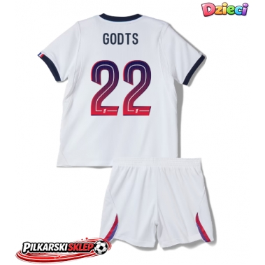 Paris Saint-Germain Mika Godts #22 Koszulka Wyjazdowa dzieci 2026-27 Krótki Rękaw (+ krótkie spodenki)