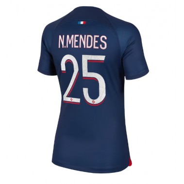 Paris Saint-Germain Nuno Mendes #25 Koszulka Podstawowa damskie 2023-24 Krótki Rękaw
