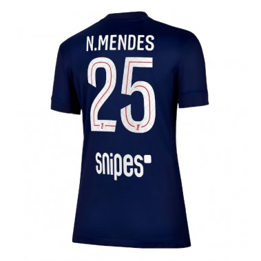 Paris Saint-Germain Nuno Mendes #25 Koszulka Podstawowa damskie 2025-26 Krótki Rękaw Paris Saint-Germain Nuno Mendes #25 Koszulka Podstawowa damskie 2025-26 Krótki Rękaw