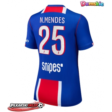 Paris Saint-Germain Nuno Mendes #25 Koszulka Podstawowa damskie 2026-27 Krótki Rękaw