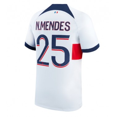 Paris Saint-Germain Nuno Mendes #25 Koszulka Wyjazdowa 2023-24 Krótki Rękaw