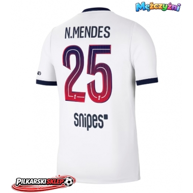 Paris Saint-Germain Nuno Mendes #25 Koszulka Wyjazdowa 2026-27 Krótki Rękaw
