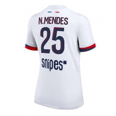 Paris Saint-Germain Nuno Mendes #25 Koszulka Wyjazdowa damskie 2025-26 Krótki Rękaw Paris Saint-Germain Nuno Mendes #25 Koszulka Wyjazdowa damskie 2025-26 Krótki Rękaw