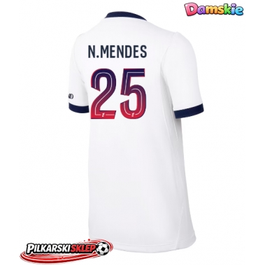 Paris Saint-Germain Nuno Mendes #25 Koszulka Wyjazdowa damskie 2026-27 Krótki Rękaw