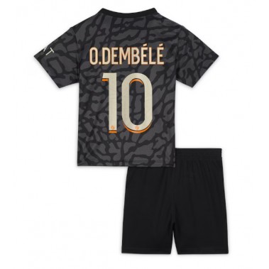 Paris Saint-Germain Ousmane Dembele #10 Koszulka Trzecia dzieci 2023-24 Krótki Rękaw (+ krótkie spodenki)