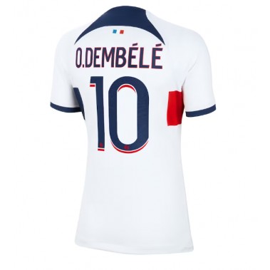 Paris Saint-Germain Ousmane Dembele #10 Koszulka Wyjazdowa damskie 2023-24 Krótki Rękaw