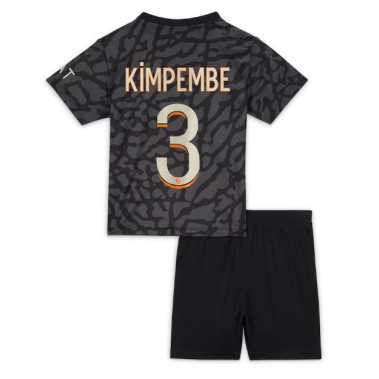 Paris Saint-Germain Presnel Kimpembe #3 Koszulka Trzecia dzieci 2023-24 Krótki Rękaw (+ krótkie spodenki)