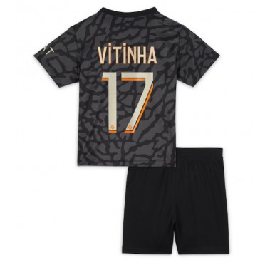 Paris Saint-Germain Vitinha Ferreira #17 Koszulka Trzecia dzieci 2023-24 Krótki Rękaw (+ krótkie spodenki)