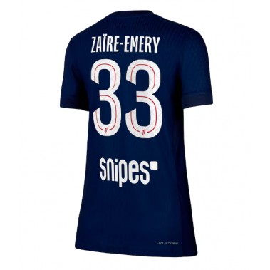 Paris Saint-Germain Warren Zaire-Emery #33 Koszulka Podstawowa damskie 2025-26 Krótki Rękaw Paris Saint-Germain Warren Zaire-Emery #33 Koszulka Podstawowa damskie 2025-26 Krótki Rękaw