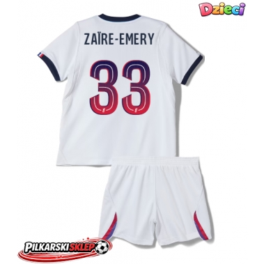 Paris Saint-Germain Warren Zaire-Emery #33 Koszulka Wyjazdowa dzieci 2026-27 Krótki Rękaw (+ krótkie spodenki)
