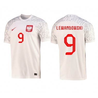 Poljska Robert Lewandowski #9 Koszulka Podstawowa MŚ 2022 Krótki Rękaw