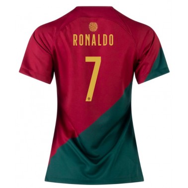 Portugal Cristiano Ronaldo #7 Koszulka Podstawowa damskie MŚ 2022 Krótki Rękaw