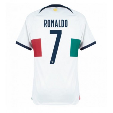 Portugal Cristiano Ronaldo #7 Koszulka Wyjazdowa MŚ 2022 Krótki Rękaw