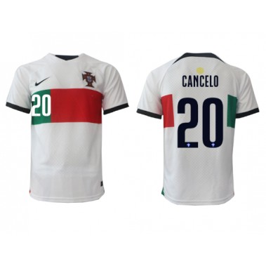 Portugal Joao Cancelo #20 Koszulka Wyjazdowa MŚ 2022 Krótki Rękaw