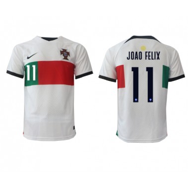Portugal Joao Felix #11 Koszulka Wyjazdowa MŚ 2022 Krótki Rękaw