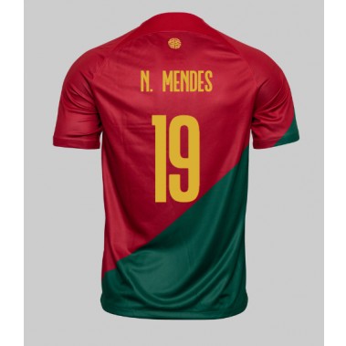 Portugal Nuno Mendes #19 Koszulka Podstawowa MŚ 2022 Krótki Rękaw