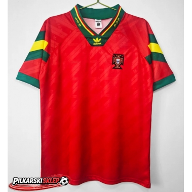 Portugalia 1992 Koszulka Retro Podstawowa Krótki Rękaw