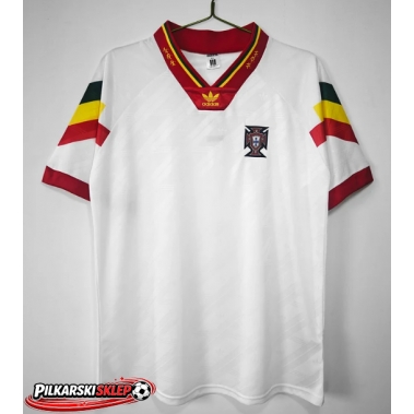 Portugalia 1992 Koszulka Retro Wyjazdowa Krótki Rękaw