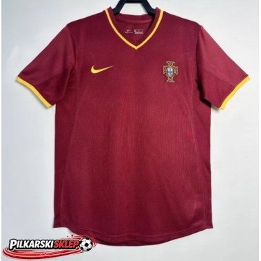 Portugalia 2000 Koszulka Retro Podstawowa Krótki Rękaw