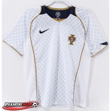 Portugalia 2004 Koszulka Retro Wyjazdowa Krótki Rękaw