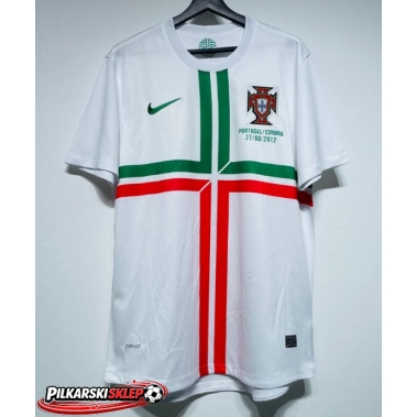 Portugalia 2012 Koszulka Retro Wyjazdowa Krótki Rękaw