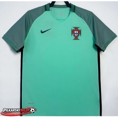 Portugalia 2016 Koszulka Retro Wyjazdowa Krótki Rękaw