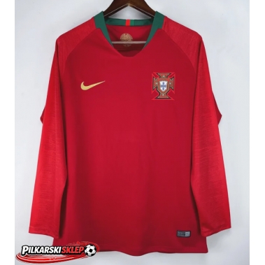 Portugalia 2018 Koszulka Retro Podstawowa Długi Rękaw