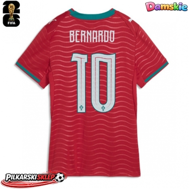 Portugalia Bernardo Silva #10 Koszulka Podstawowa damskie MŚ 2026 Krótki Rękaw