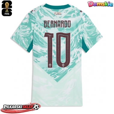 Portugalia Bernardo Silva #10 Koszulka Wyjazdowa damskie MŚ 2026 Krótki Rękaw